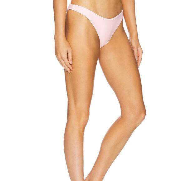 Lovers + Friends Pastel Pink Bikini Bottom MEDIUM High Cut Cheeky Lilibet NEW - Picture 2 of 6